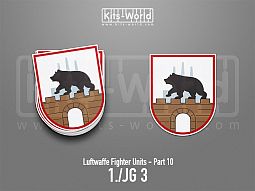 Kitsworld SAV Sticker - Luftwaffe Fighter Units - 1./JG 3 